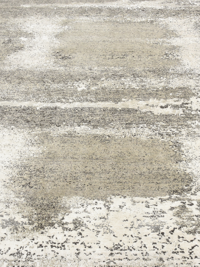 Mavelle Hand-Knotted Wool & Bamboo Silk Rug - Khaki