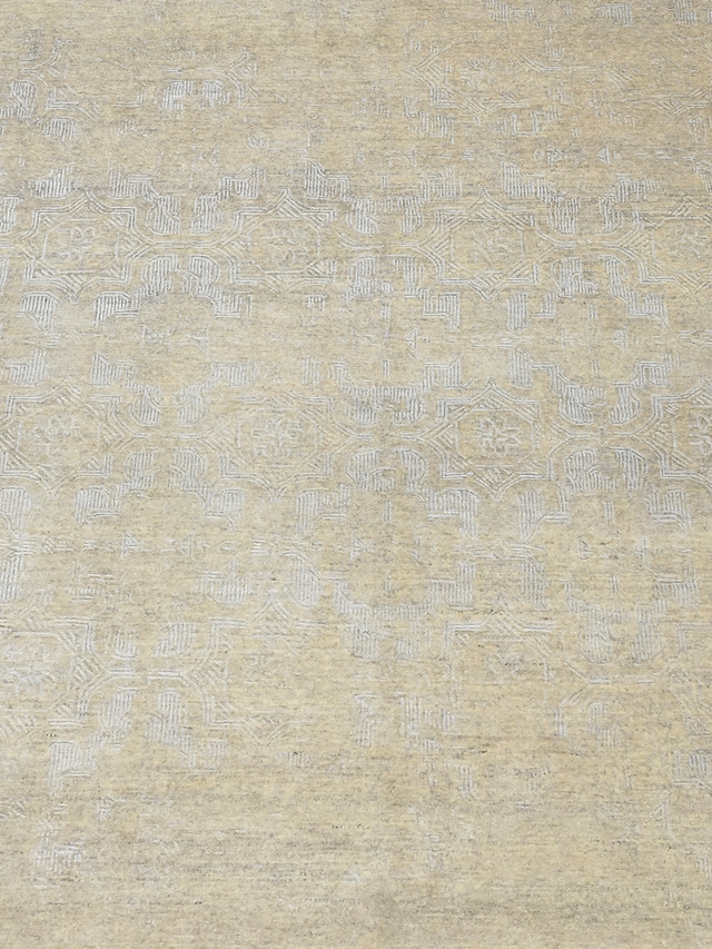 Kenil Wool & Bamboo Silk Hand-Knotted Rug - Beige