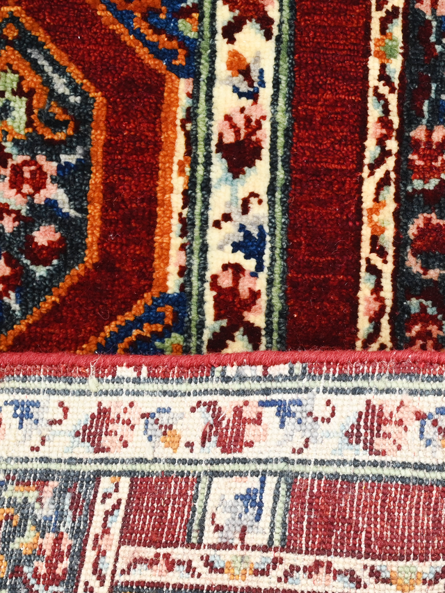 Roven Hand-Knotted Wool & Bamboo Silk Rug - Burgundy