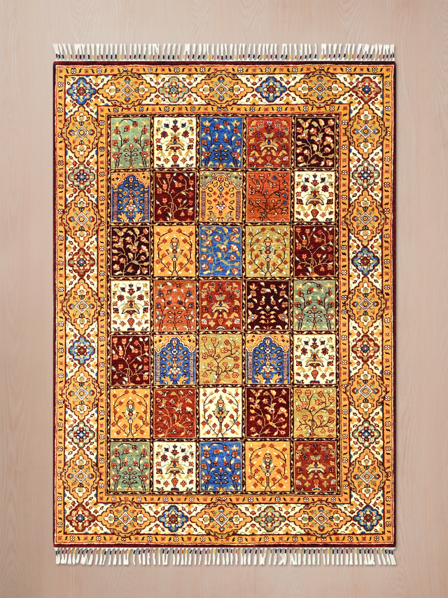Mavik Hand-Knotted Wool & Bamboo Silk Rug - Multi