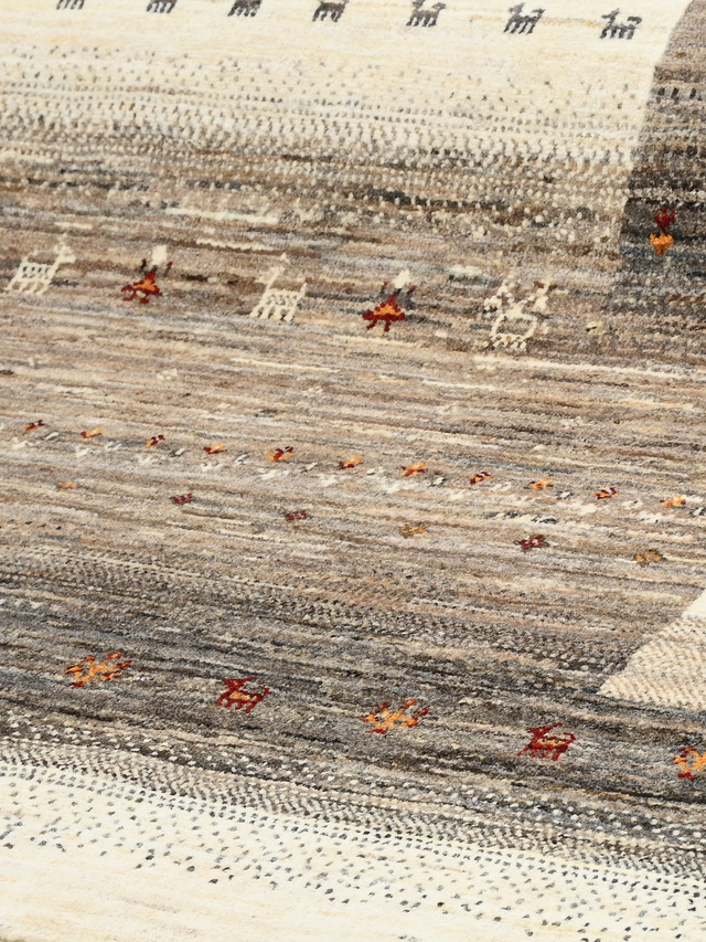 Navan Hand-Knotted Wool Rug – Multi (Charcoal & Brown)