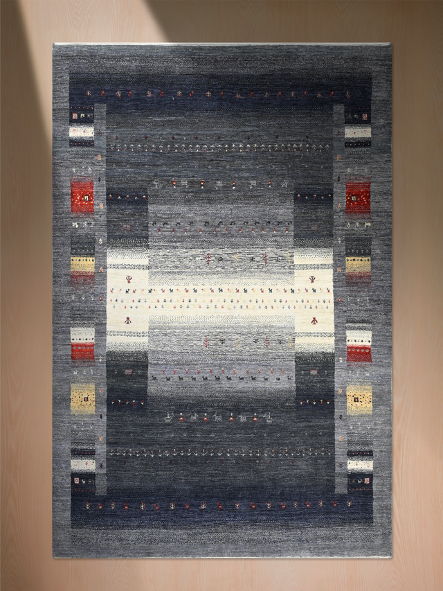 Dareh Hand-Knotted Wool Rug – Charcoal