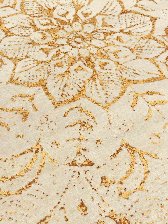 Tracy Wool & Bamboo Silk Hand-Knotted Rug - Orange