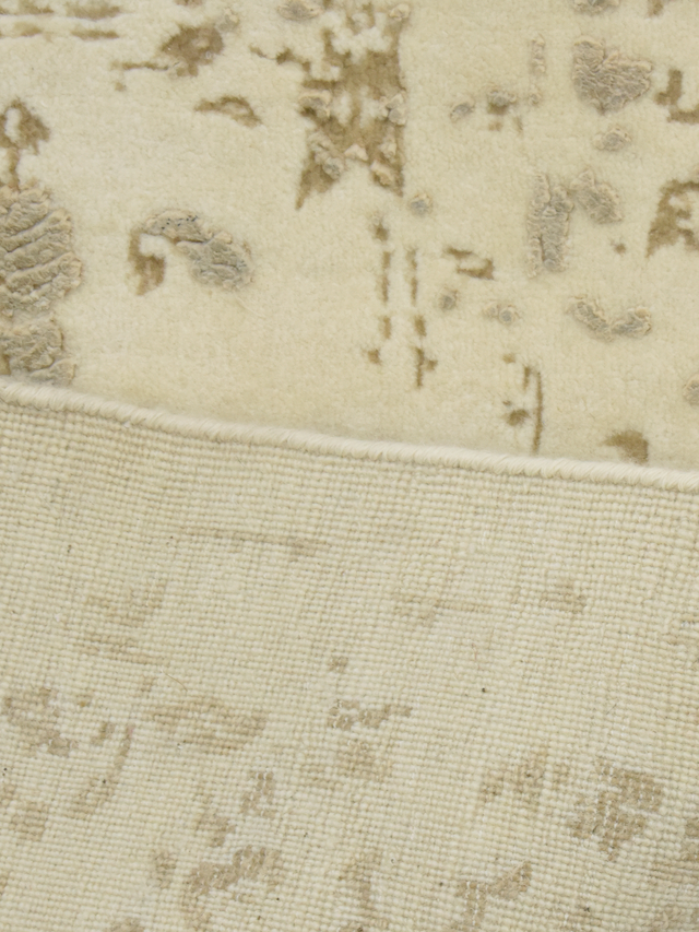Qavi Wool & Bamboo Silk Hand-Knotted Rug - Beige