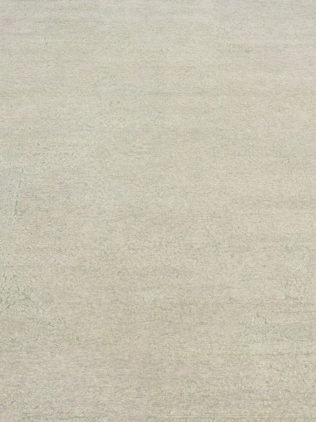 Clare Khaki Wool & Bamboo Silk Hand-Knotted Rug
