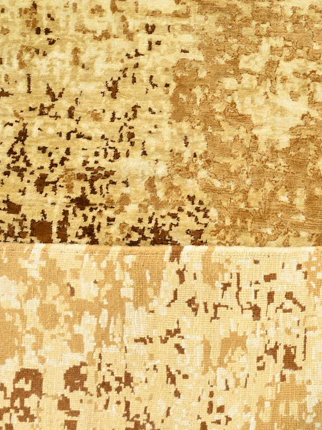Tarell Hand-Knotted Wool & Bamboo Silk Rug - Brown