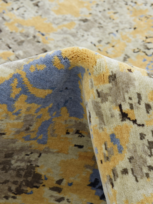 Selvor Hand-Knotted Wool & Bamboo Silk Rug - Brown