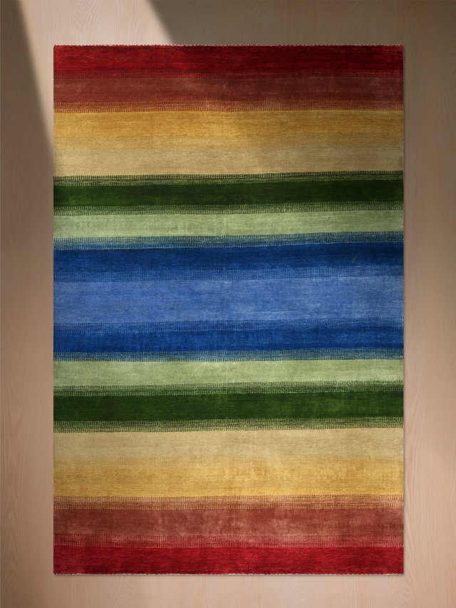 Jalav Hand-Knotted Wool Rug – Multi