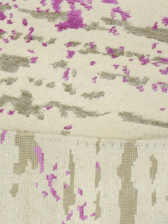 Kaelith Hand-Knotted Bamboo Silk Blend Rug - Violet
