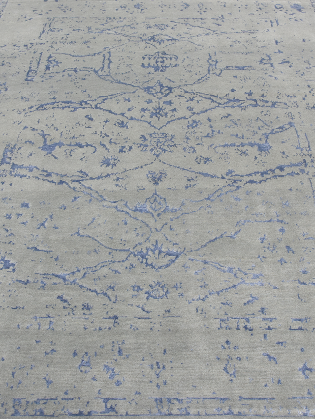 Kevar Hand-knotted Wool & Bamboo Silk Rug