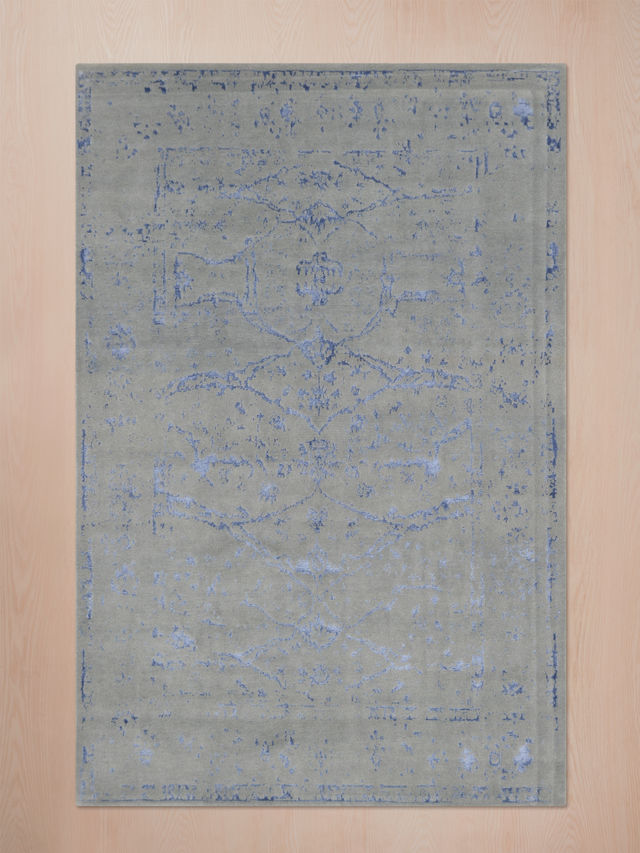 Kevar Hand-knotted Wool & Bamboo Silk Rug