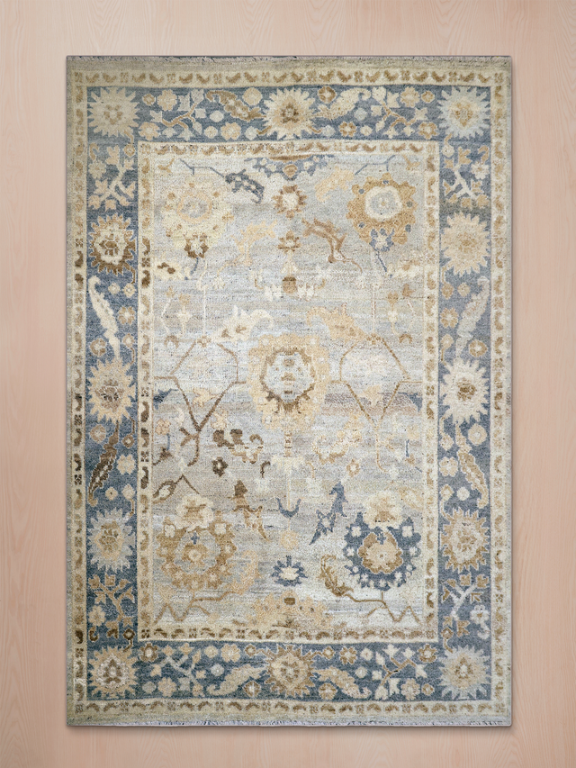 Zafar Hand-knotted Wool Rug - Powder Blue