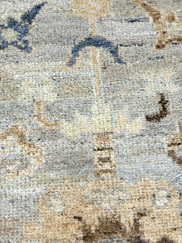 Zafar Hand-knotted Wool Rug - Powder Blue