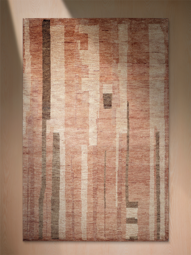 Oran Hand-knotted Wool Rug - Rust