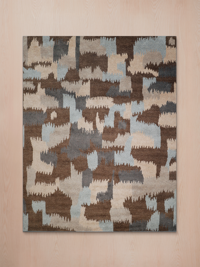 Aldis Hand-knotted Wool Rug - Brown