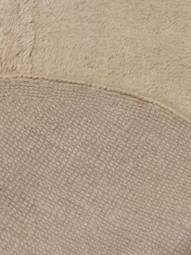 Flax Wool Shaggy Washable Rug - Beige