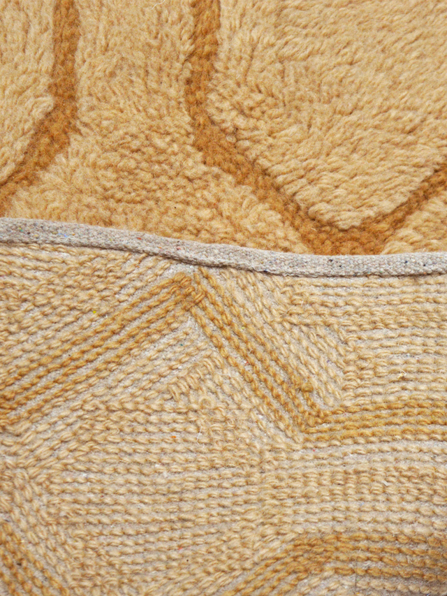 Rafi Wool Shaggy Washable Rug - Sand