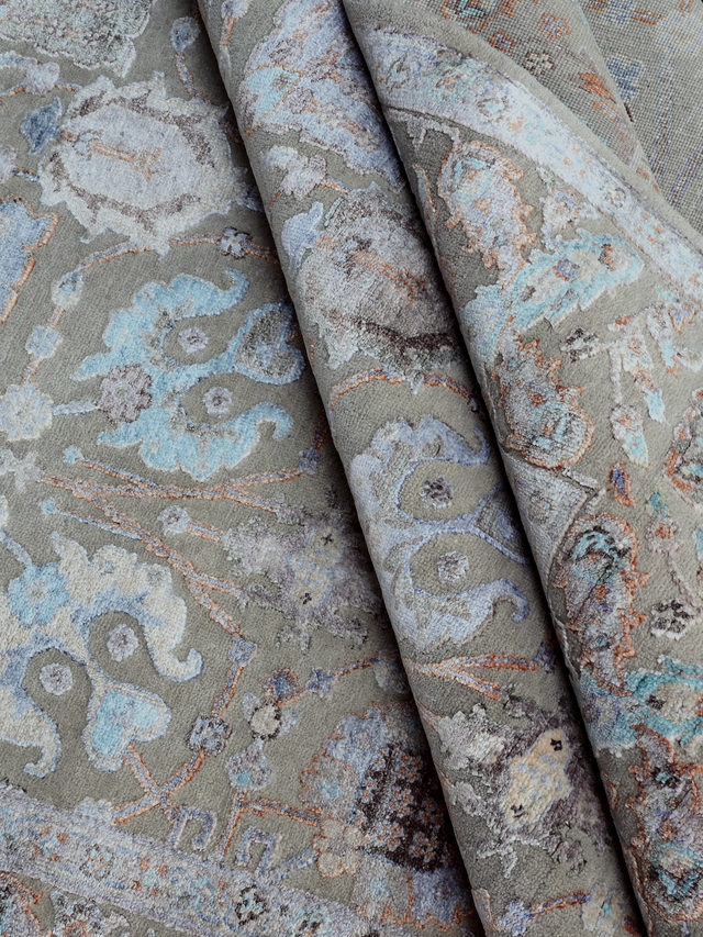 Varro Wool & Bamboo Silk Hand-knotted Rug - Sand