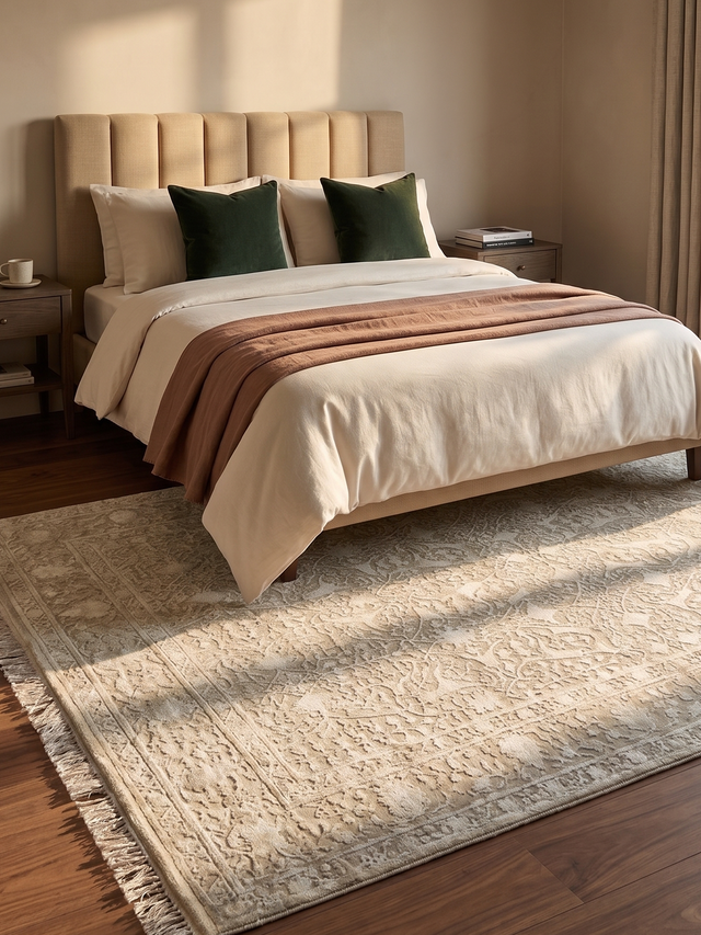 Mirael Hand-knotted New Zealand Wool Rug - Cream