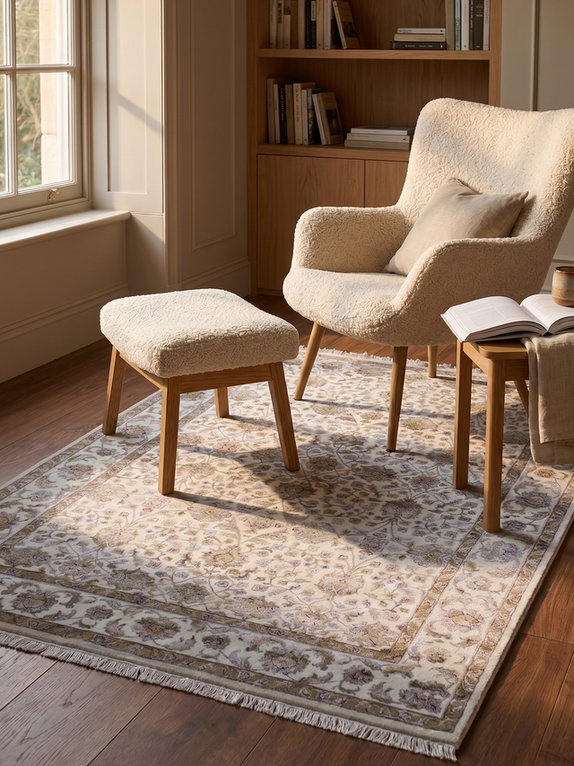 Kavan Hand-knotted New Zealand Wool Rug - Cream