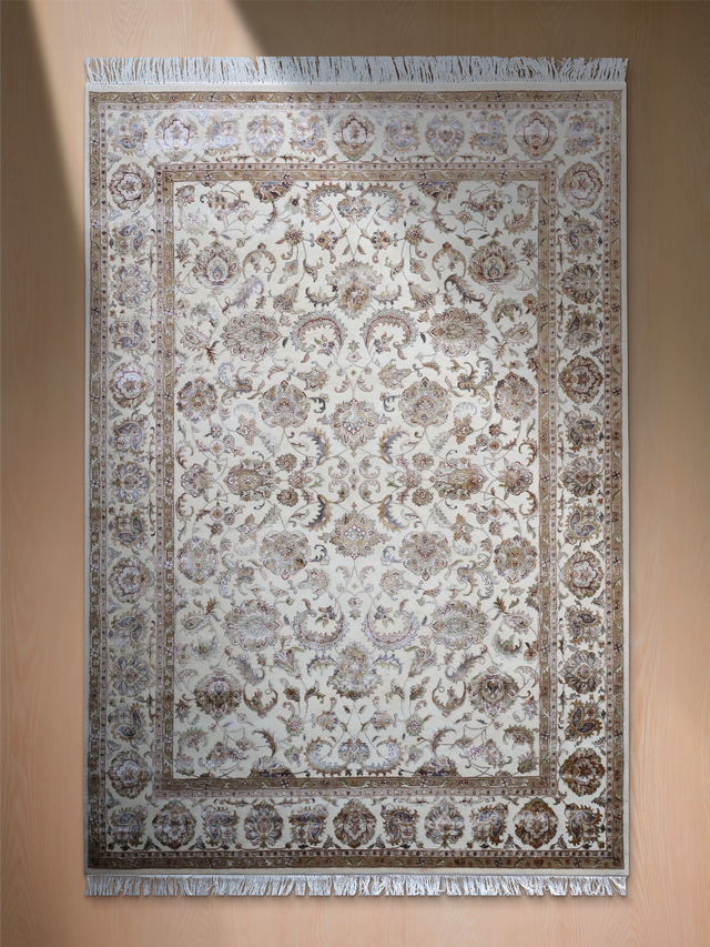 Bretil Hand-knotted New Zealand Wool Rug - Cream