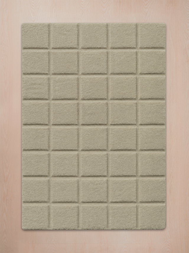 Zafar Wool Hand-tufted Geometric Rug - Beige