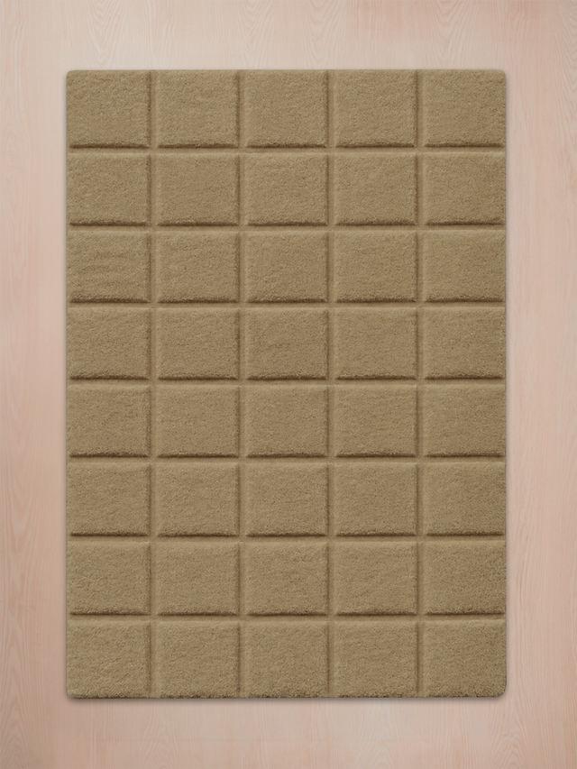 Zafar Wool Hand-tufted Geometric Rug - Sand
