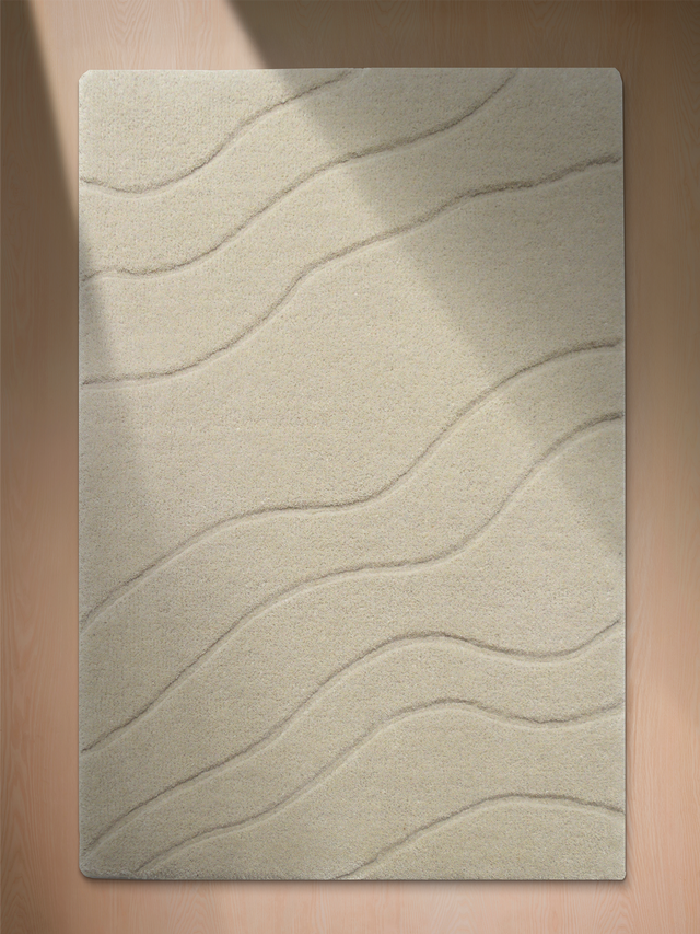 Nadir Wool Hand-tufted Rug - Beige