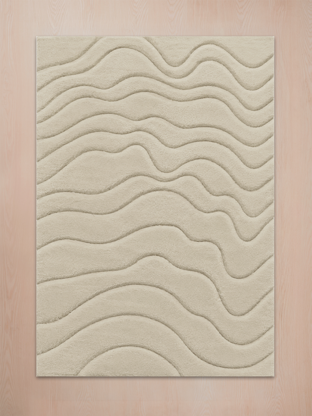 Nadir Wool Hand-tufted Rug - Beige