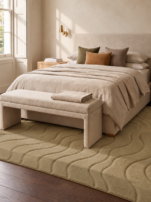 Nadir Wool Hand-tufted Rug - Sand