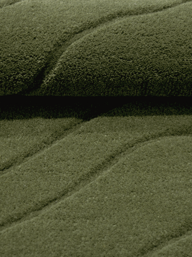 Nadir Wool Hand-tufted Rug - Olive Green