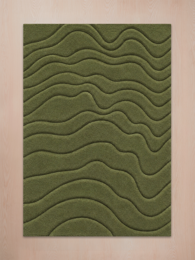 Nadir Wool Hand-tufted Rug - Olive Green