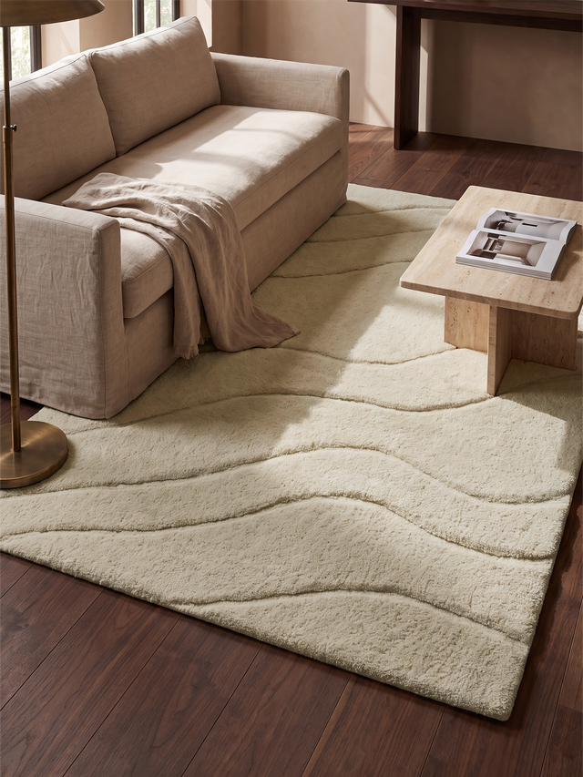 Nadir Wool Hand-tufted Rug - Ivory