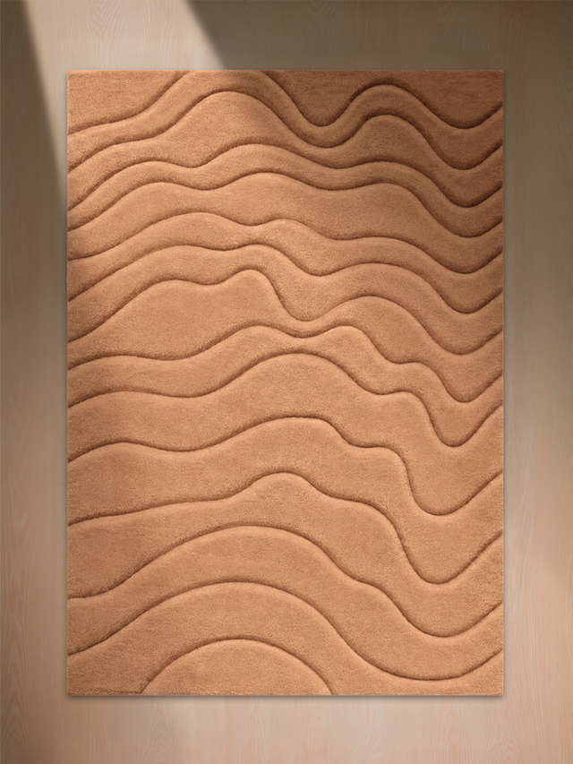 Nadir Wool Hand-tufted Rug - Rust