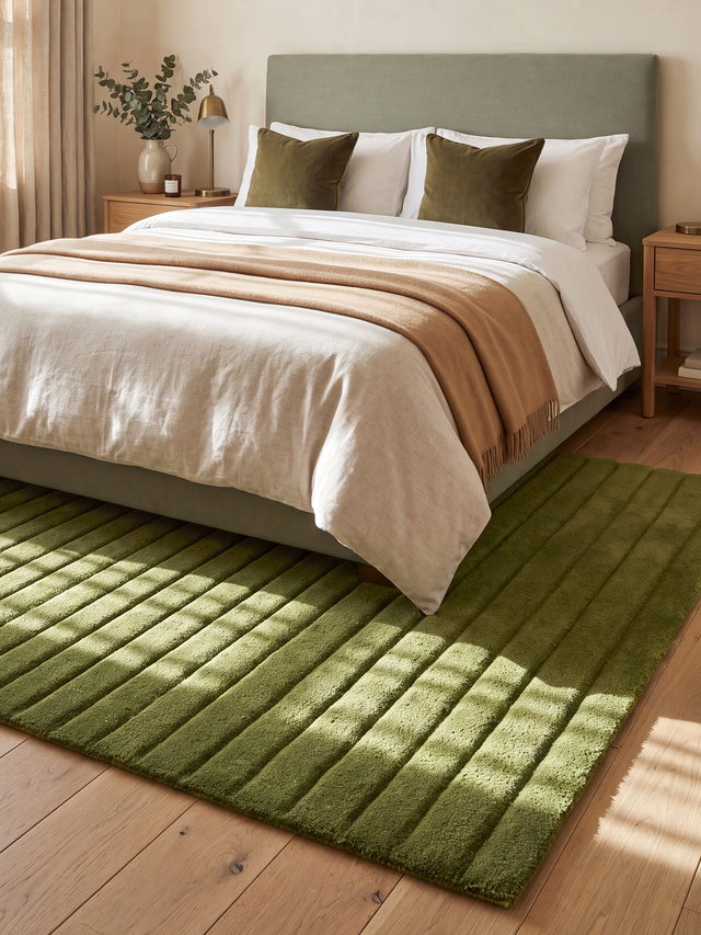 Cyrus Wool Hand-tufted Rug - Olive Green