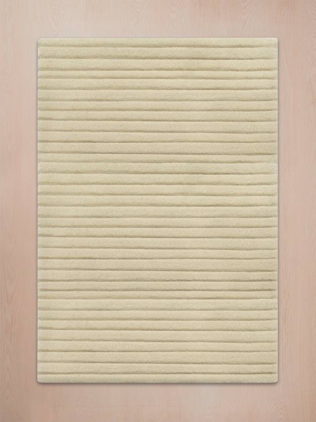 Cyrus Wool Hand-tufted Striped Rug - Ivory