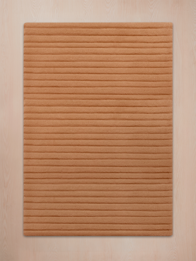 Cyrus Wool Hand-tufted Striped Rug - Rust