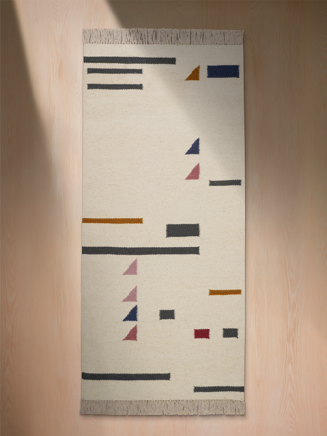 Carell Hand-Woven Wool Kilim Rug - Off White