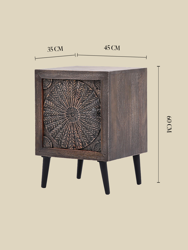 Zina Wooden Bedside Table