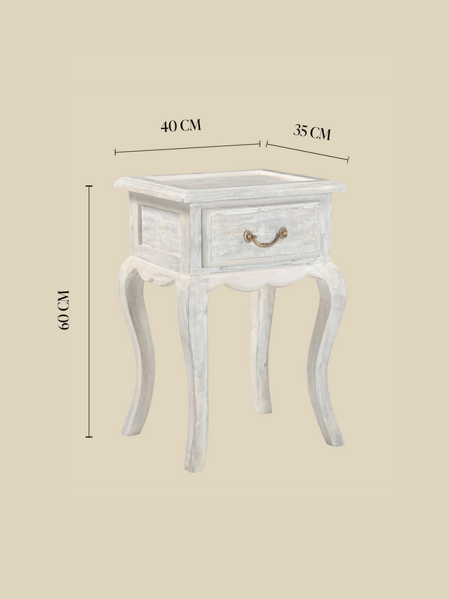 Jane Wooden Bedside Table