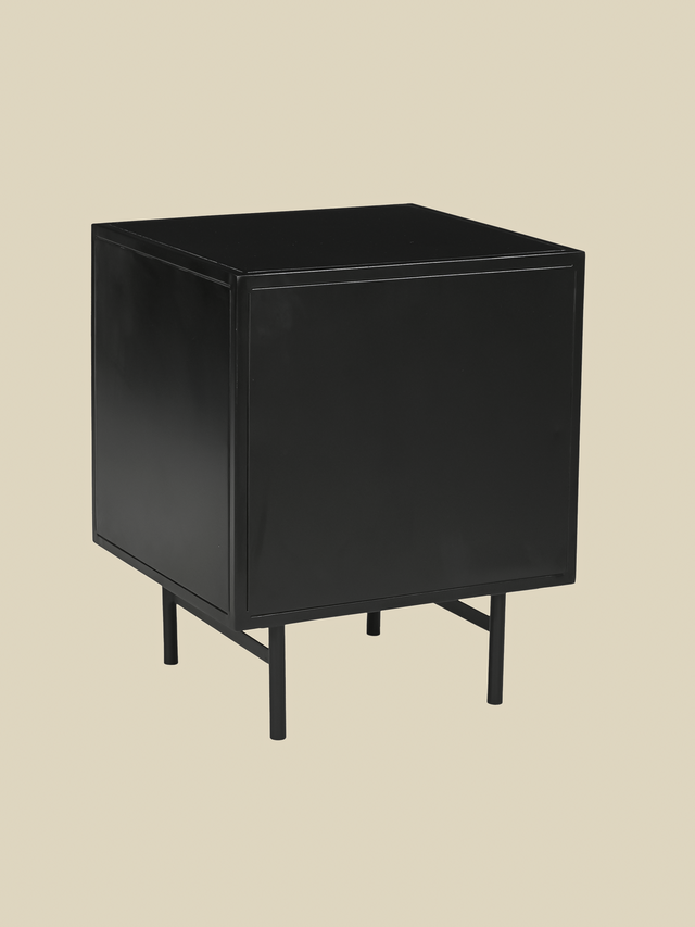 Nova Two-Drawer Iron Bedside Table