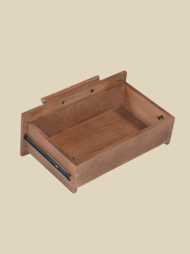 Menlo Two Drawer Wooden Bedside Table