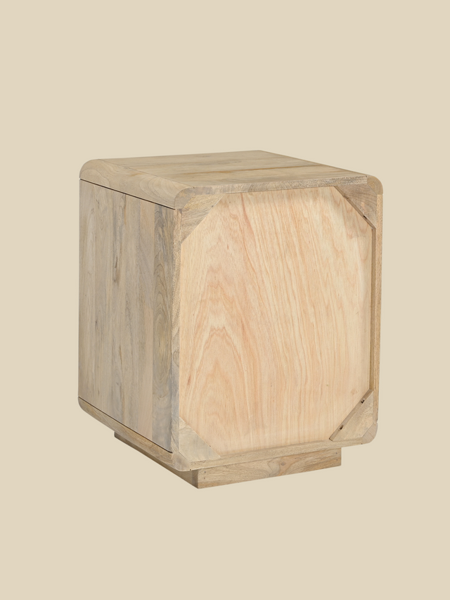 Luce Mango Wood One Drawer Bedside Table