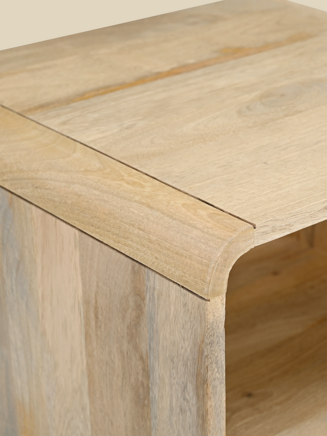 Luce Mango Wood One Drawer Bedside Table