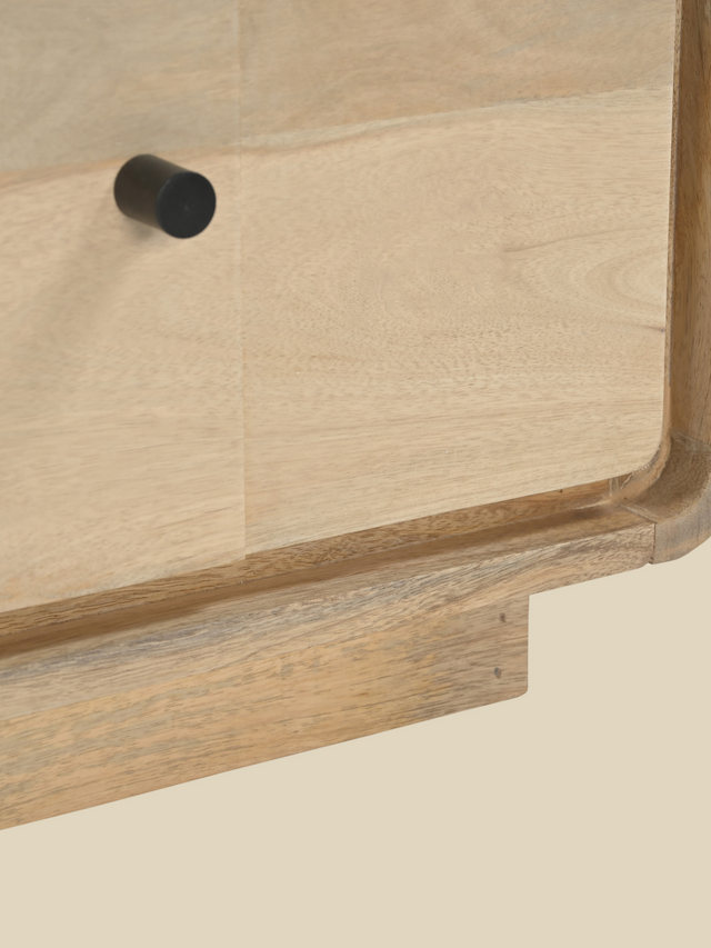 Luce Mango Wood One Drawer Bedside Table