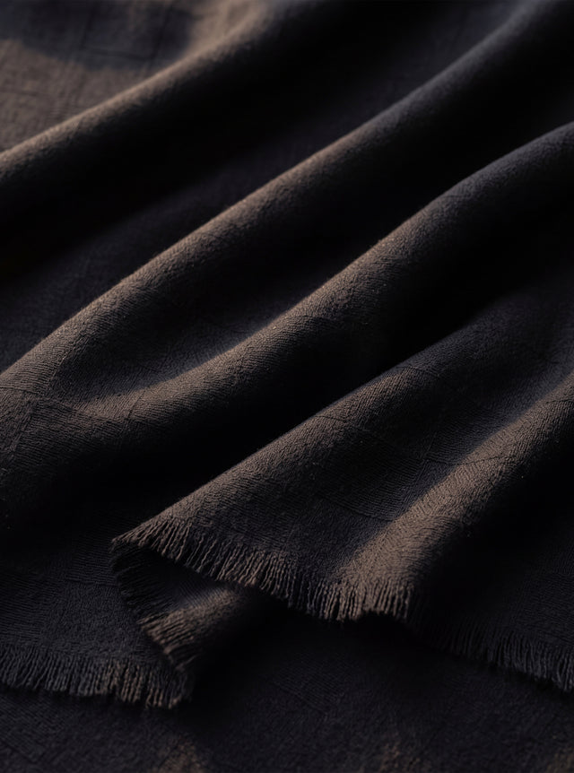 Chaukor Cashmere Wool Scarf - Black