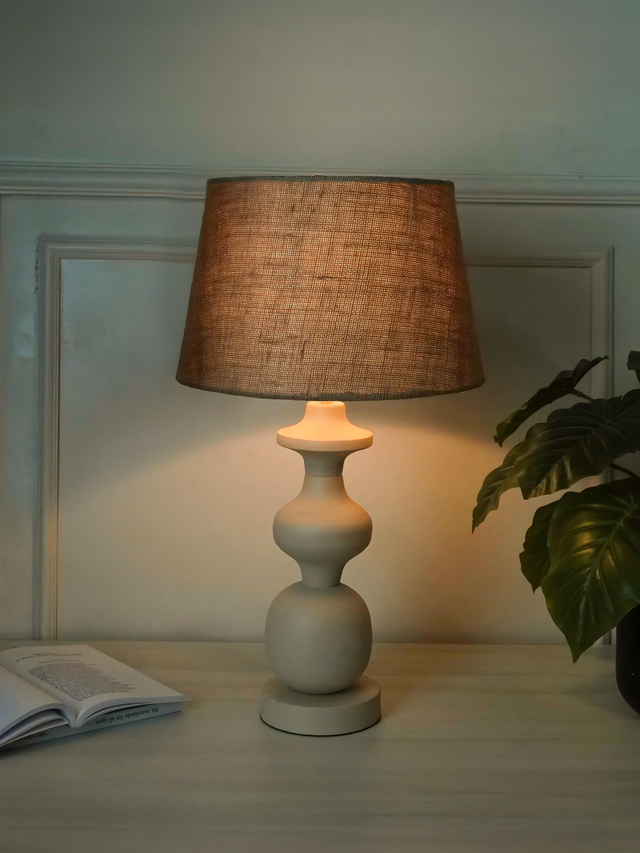 Edith Beige Metal Table Lamp