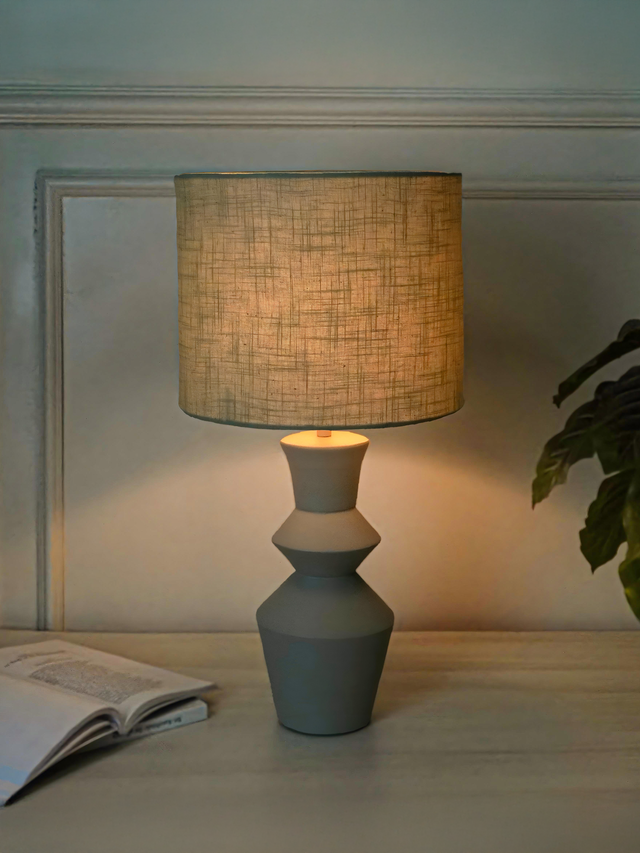 Celia Grey Metal Table Lamp