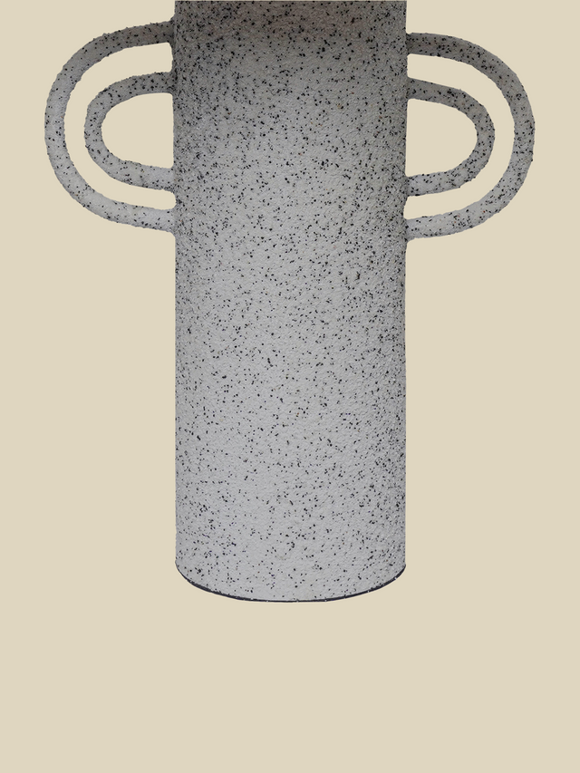 Darcy Textured Grey Metal Table Lamp