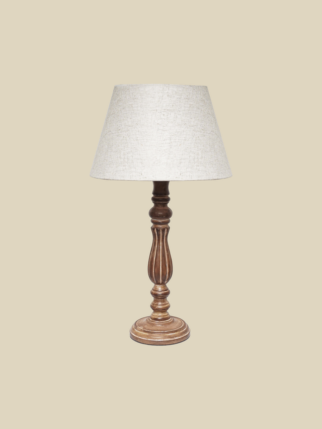 Quinn Brown Wooden Table Lamp
